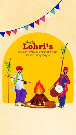 Happy Lohri hd images poster banner status and hd photos